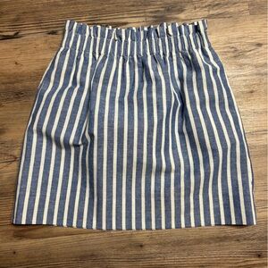 J. Crew Linen blend Striped A-Line Skirt. Size 2 with pockets
